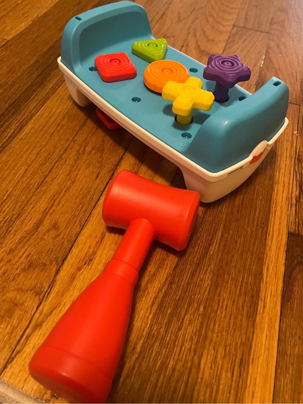 Toddler Toy Tap & Turn Bench Pretend Tools 2-Sided Construction Set